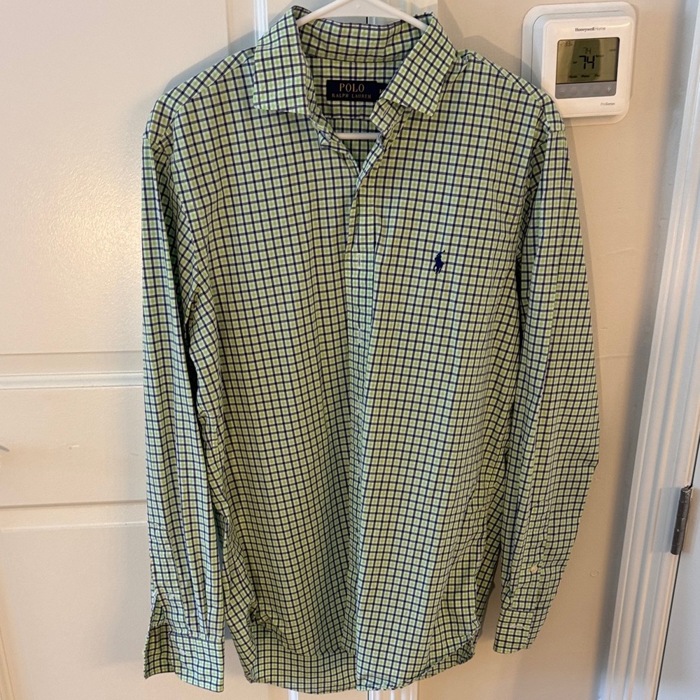Polo by Ralph Lauren Men's Green Plaid Shirt